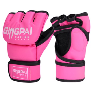 半指拳套成人男女拳击手套五指透气实战mma训练手套散打搏击格斗