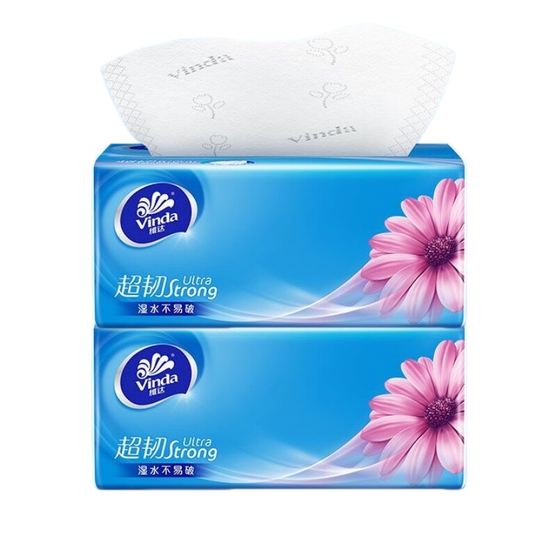 满2单发货维达超韧3层100抽抽纸
