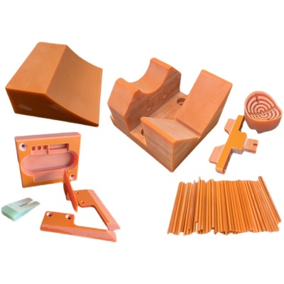 蓝色POM板尼龙棒车床CNC五轴加工