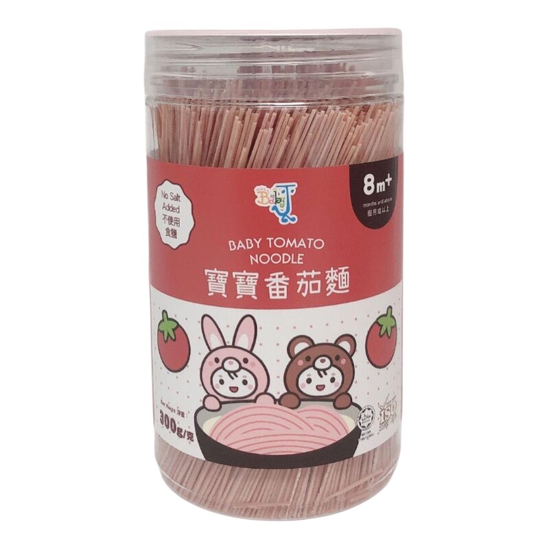 BabyJ天然番茄婴儿面300g婴儿面条宝宝面条番茄面条8个月儿童优质