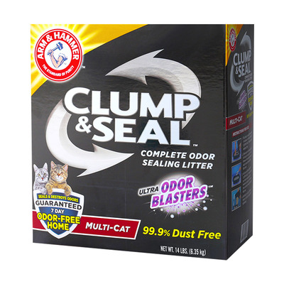 14磅铁锤猫砂黑盒红标矿石膨润土