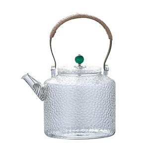 耐高温锤纹玻璃提梁壶电陶炉煮茶壶烧水壶蒸茶泡茶壶功夫茶具
