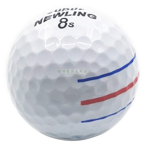 高尔夫球全新超远距离三线瞄准3层比赛球supur NEWLING划线下场球