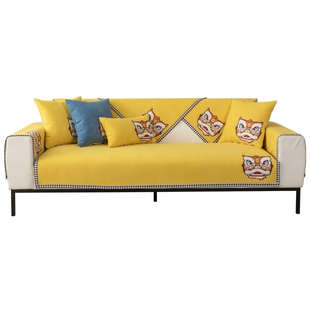 清仓特价沙发垫雪尼尔四季通用沙发巾防滑坐垫北欧简约布艺套盖罩