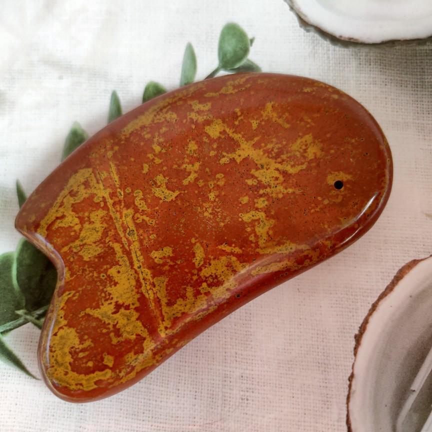 泗滨砭石产地红砭石刮痧板全身通用按摩推拿刮痧点穴拨筋面部提拉