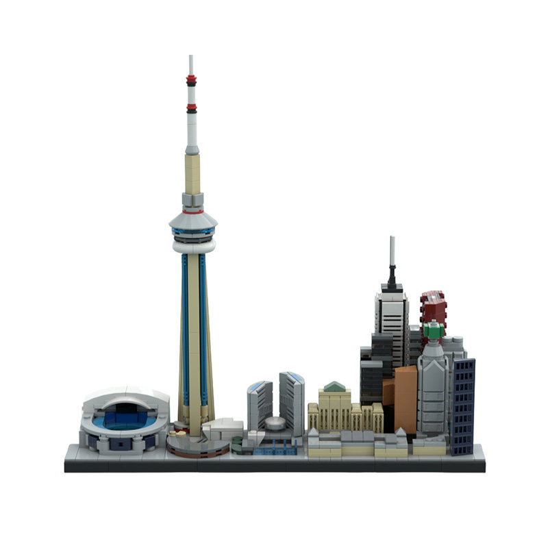 多伦多天际线积木建筑街景玩具