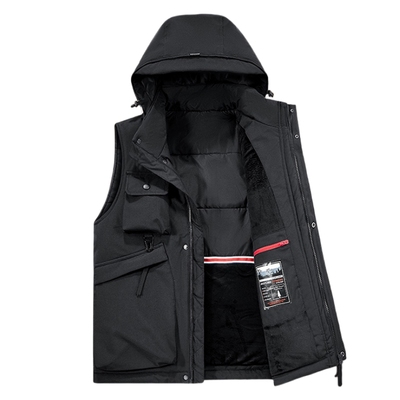 吉普工装马甲男冬季外穿加绒背心