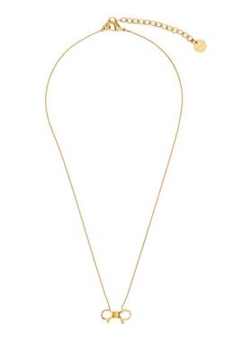 【礼物】FERRAGAMO菲拉格慕女士蝴蝶结吊坠项链