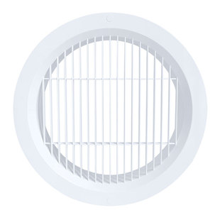 ABS新风口圆形直百叶 新风系统百叶出风口中央空调通风排风口网罩