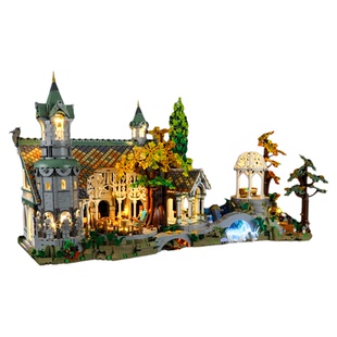 YB适用樂高10316指环王幽谷LED灯饰瑞文戴尔城堡霍比特人魔戒灯光