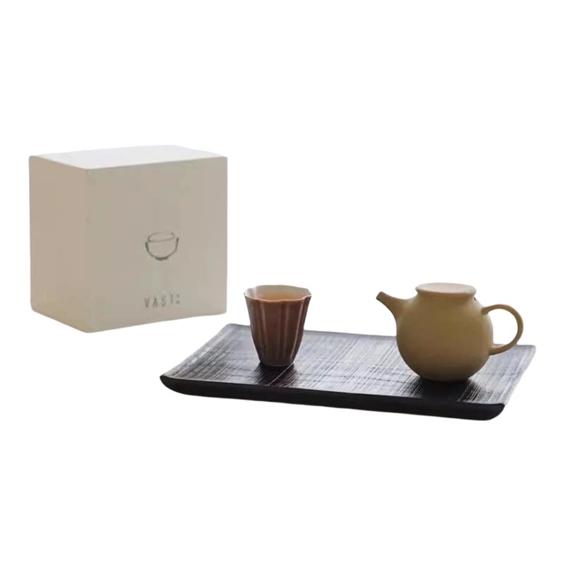 轻量化新中式长方形酸枣木茶盘