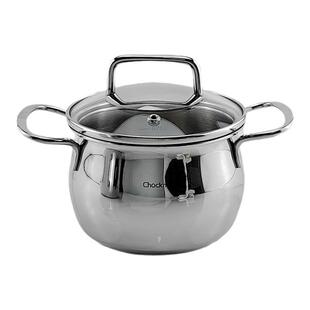 卓德铭18-10不锈钢双耳小锅304辅食热奶早餐小奶锅汤锅粥锅1214cm