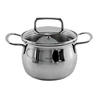 卓德铭304不锈钢双耳小锅12/14cm