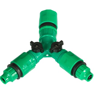 水龙头改造件接头6分带开关三通Y型快接分水器微喷滴灌浇灌配件