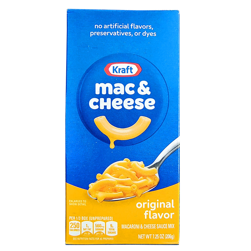 美国卡夫稠滑奶酪芝士通心粉通心面KRAFT MACARONI CHEESE DINNER