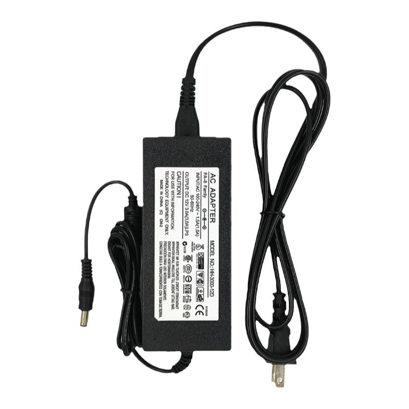 双线12V3A电源适配器监控液晶显示器奶茶广告牌灯箱路由器LED灯