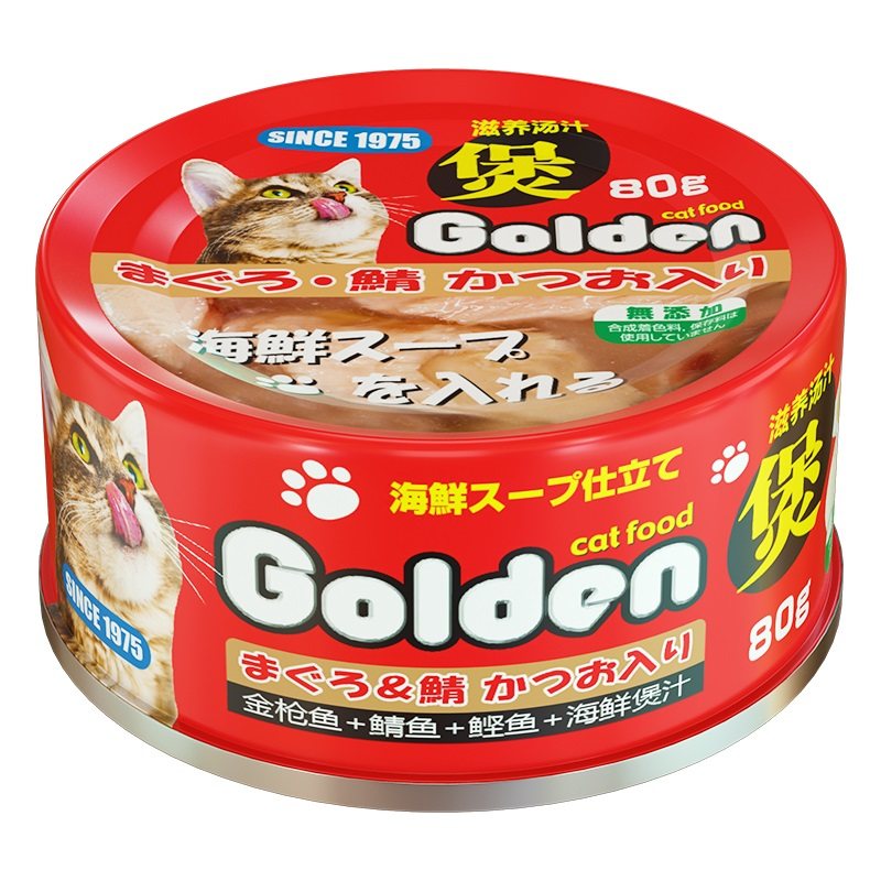 金赏猫罐头白肉汤罐80g成幼猫咪零食大块补充营养宠物湿粮主食