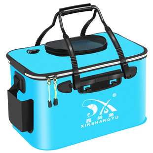 活鱼桶钓鱼桶鱼箱鱼护桶eva折叠钓箱加厚水桶 装鱼桶渔具用品包邮