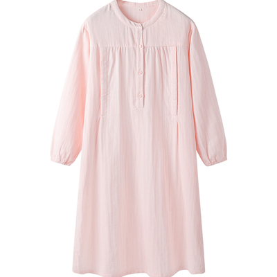 纯棉哺乳睡衣英氏孕妇家居月子裙