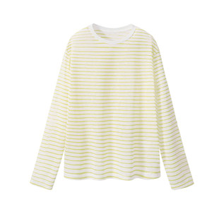 都市丽人长袖t恤女春季薄款罩衫炸街独特漂亮打底衫宽松条纹上衣Y
