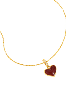 DODOGOGO红色双面爱心锁骨链