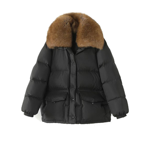 原单中长款白鹅绒羽绒服厚款匈牙利狐狸毛大毛领男女同款54013RR