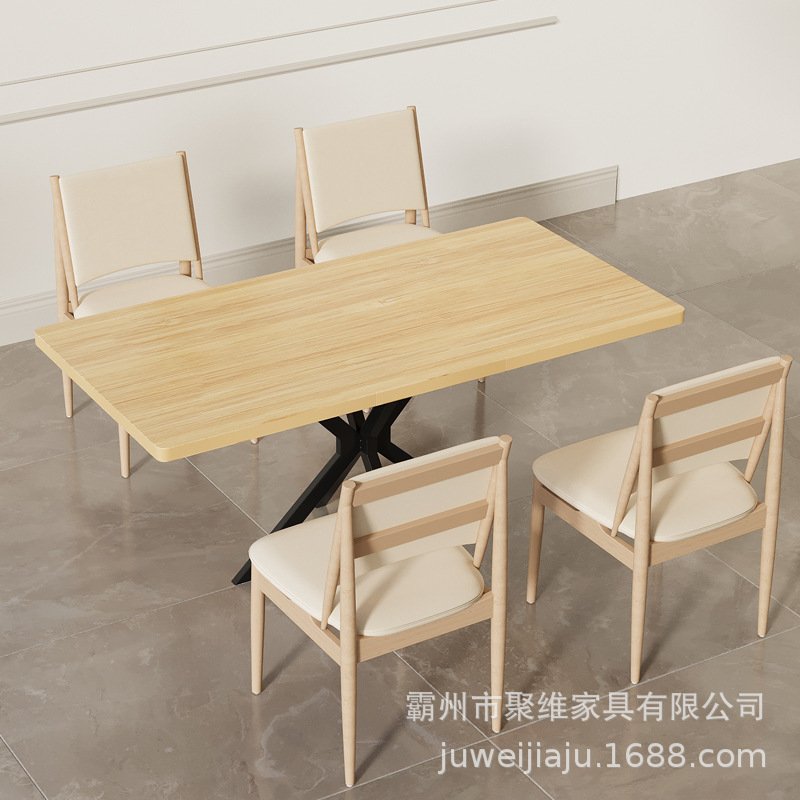 北欧创意餐桌现代简约长方形饭桌抽拉家用小户型轻奢餐厅桌子