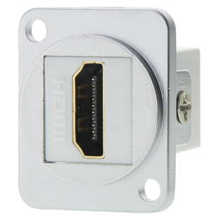 DK-HDMI双通2.0卡农机柜86面板安装高清母对母D型插座模块4K60hz#