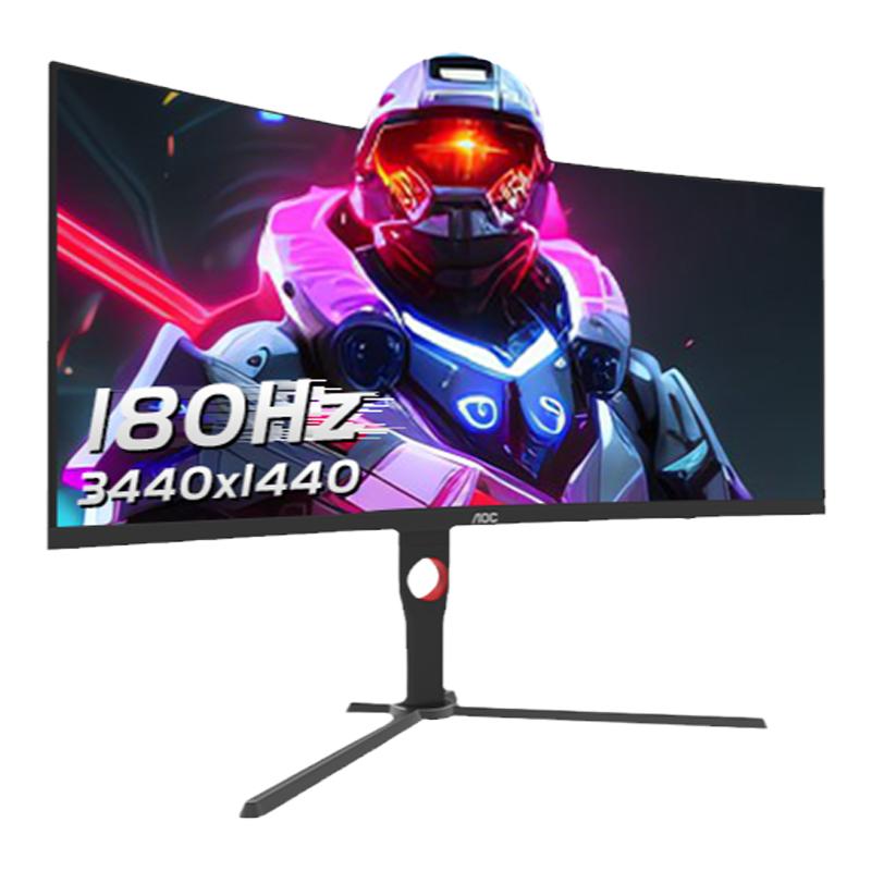 AOC34英寸准4K180Hz电竞电脑显示器CU34G3X曲面带鱼屏2K144Hz 27