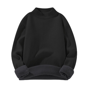 GV真维斯黑色毛衣男冬季2025新款针织衫男款高级感男士内搭上衣C