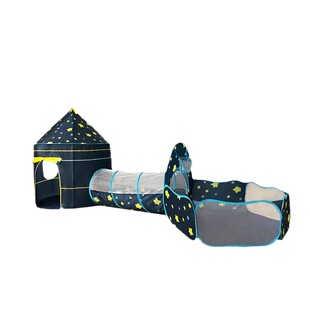 家用海洋球池玩具儿童室内钻洞爬行隧道宝宝小房子折叠城堡帐篷