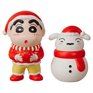 蜡笔小新圣诞节摆件办公室桌面装饰品场景布置节日礼物送朋友闺蜜