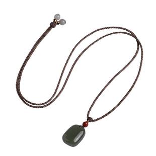 【设计款】和田玉无事牌项链男款玉石吊坠饰品新中式节日送女友礼