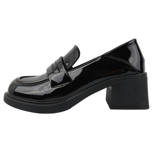 黑色乐福鞋女2025新款春秋百搭玛丽珍单鞋厚底增高跟小皮鞋jk鞋子