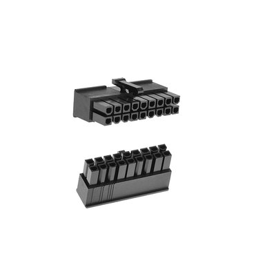 台湾捷仕美JMT黑色18p模块电源胶壳电脑电源18pin公壳插头18p接口