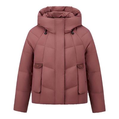 雅鹿时尚短款连帽羽绒服