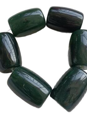 泰山玉大号桶珠新中式转运手串