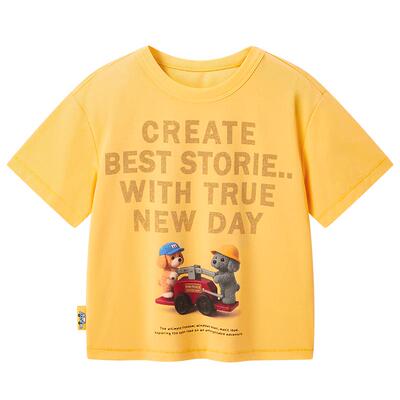 太平鸟童装男童小汽车短袖T恤