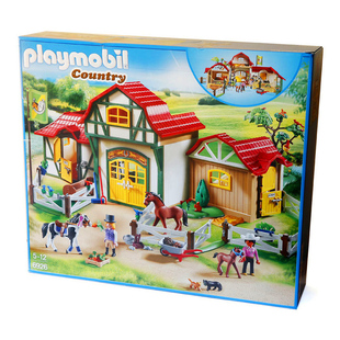 男女童生日礼 playmobil摩比世界德国拼插组装玩具马场大马术动物