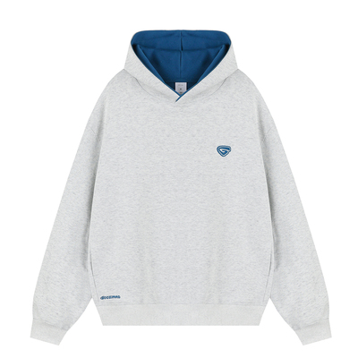 重磅空气层卫衣男秋冬撞色连帽衫