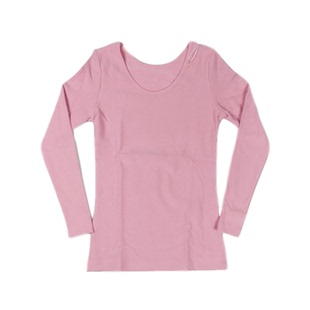 华宝莉 女款中厚纯棉热力能绒保暖内衣大圆领薄绒女打底套装 3611