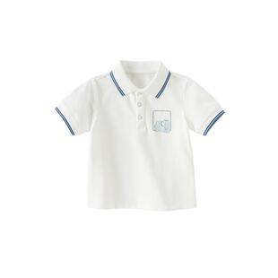 戴维贝拉儿童短袖polo衫男童夏季新款T恤男宝宝夏装针织上衣童装