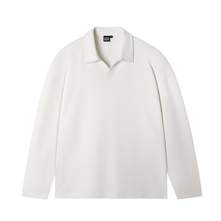 肌肉狗 运动POLO长袖T恤男秋冬新品美式纯色宽松运动训练健身上衣