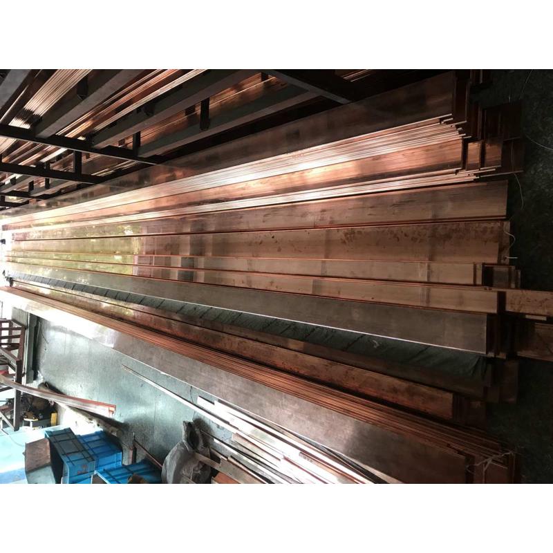 T2T3红铜材紫铜排镀锡铜排TMY母线排加工打孔接地铜排厚1.5-12mm