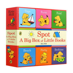 小玻在哪里迷你手掌书9册 Spot A Big Box of Little Books 礼盒装纸板书 英文原版亲子互动儿童躲猫猫游戏 封底可玩拼图