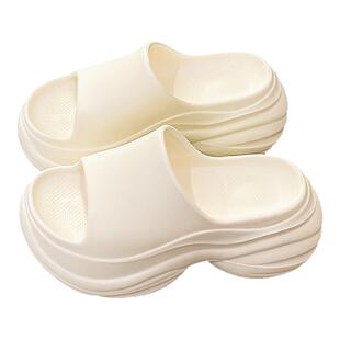 丝蒙妮8CM厚底增高拖鞋女夏外穿凉鞋海边沙滩鞋凉拖鞋户外矮子乐