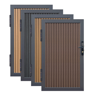 塑木共挤门别墅围栏庭院门户外家用耐磨防腐花园防腐木塑单双开门