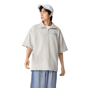 [商场同款]森马POLO衫男新款情侣2023年夏季运动风舒适半开襟上衣