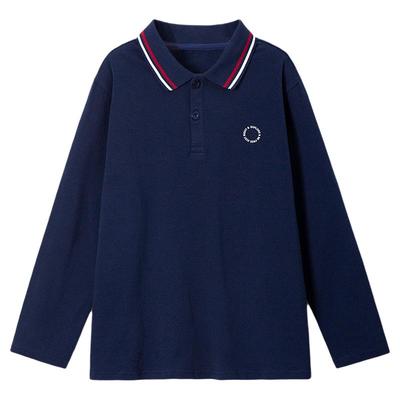 Bluem儿童polo领长袖T恤打底衫