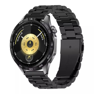 适用于华为gt6/gt5不锈钢带gt4华为手表watch5新款gt6pro智能运动手表带三珠金属尊享男士22mm配件替换带